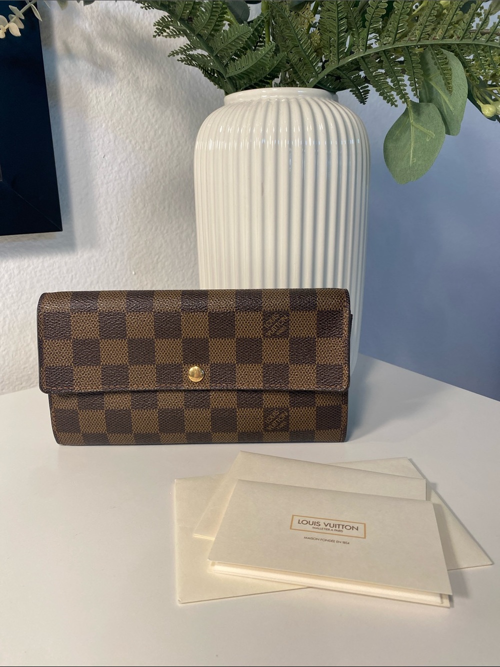 Louis Vuitton Damier Ebene Sarah Wallet